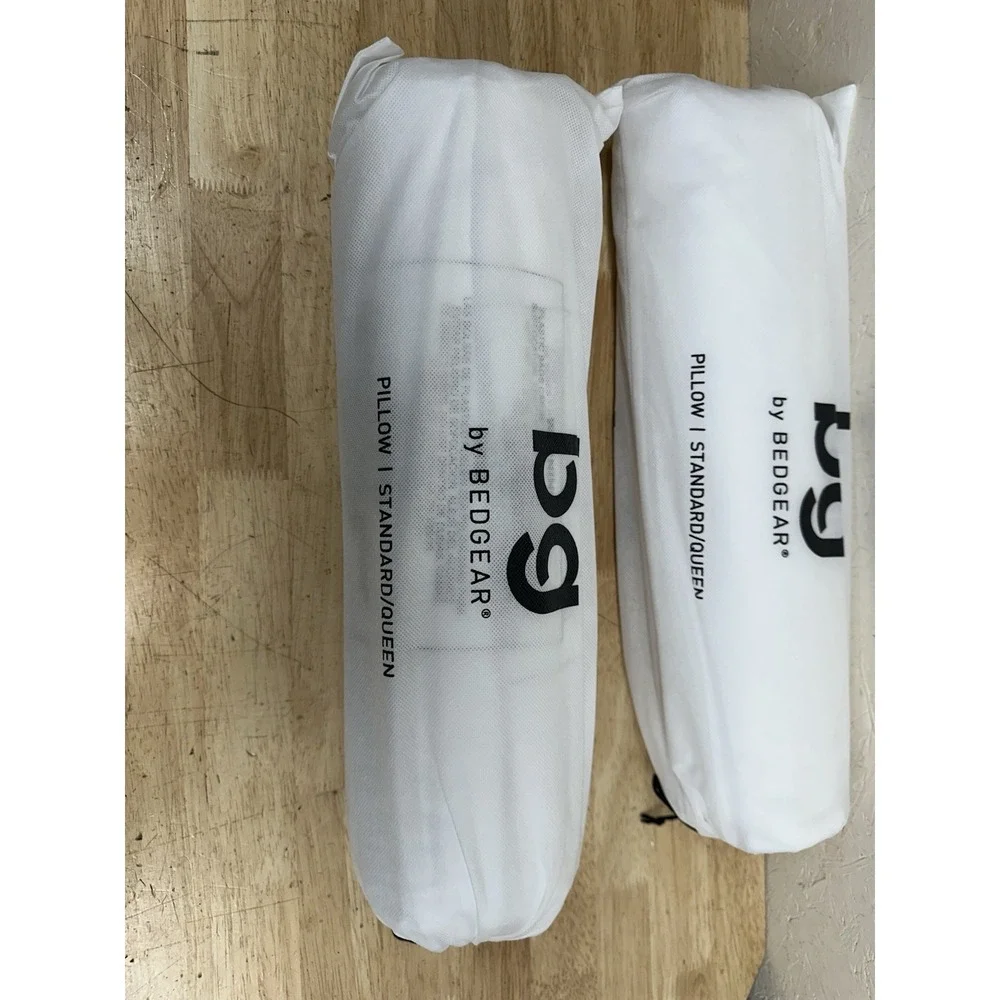 Pair (2) Standard Queen Size BG BedGear Bed Pillows With Pillow Protector